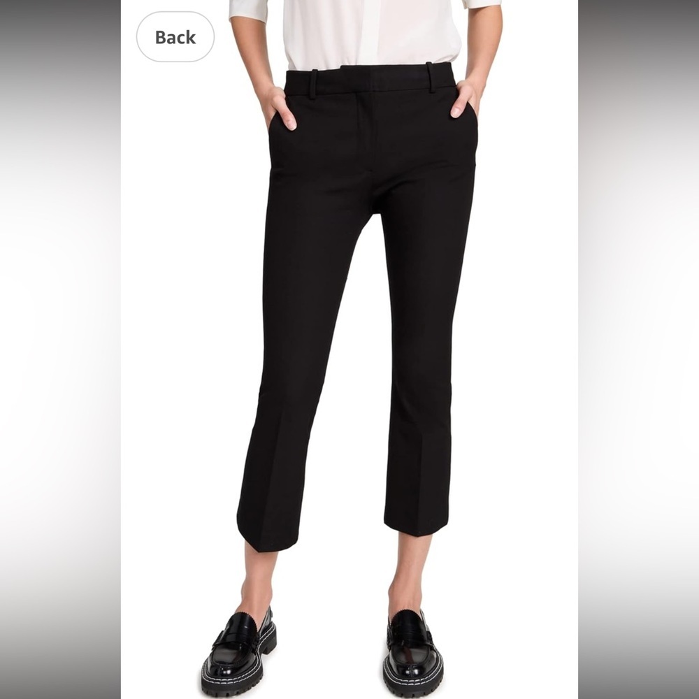 Frame Denim Black Noir Le Crop Mini Boot Trousers Alacks Ankle Pants Size 0 XS